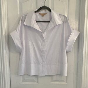 Elegant White Women's Button Down Shirt